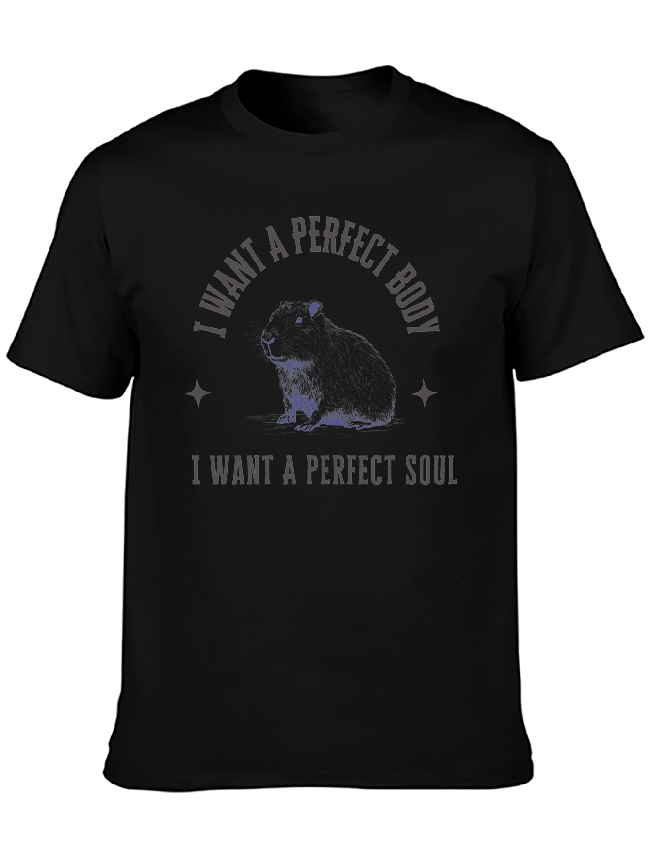 Perfect Body Guinea Pig Black Graphic Tee