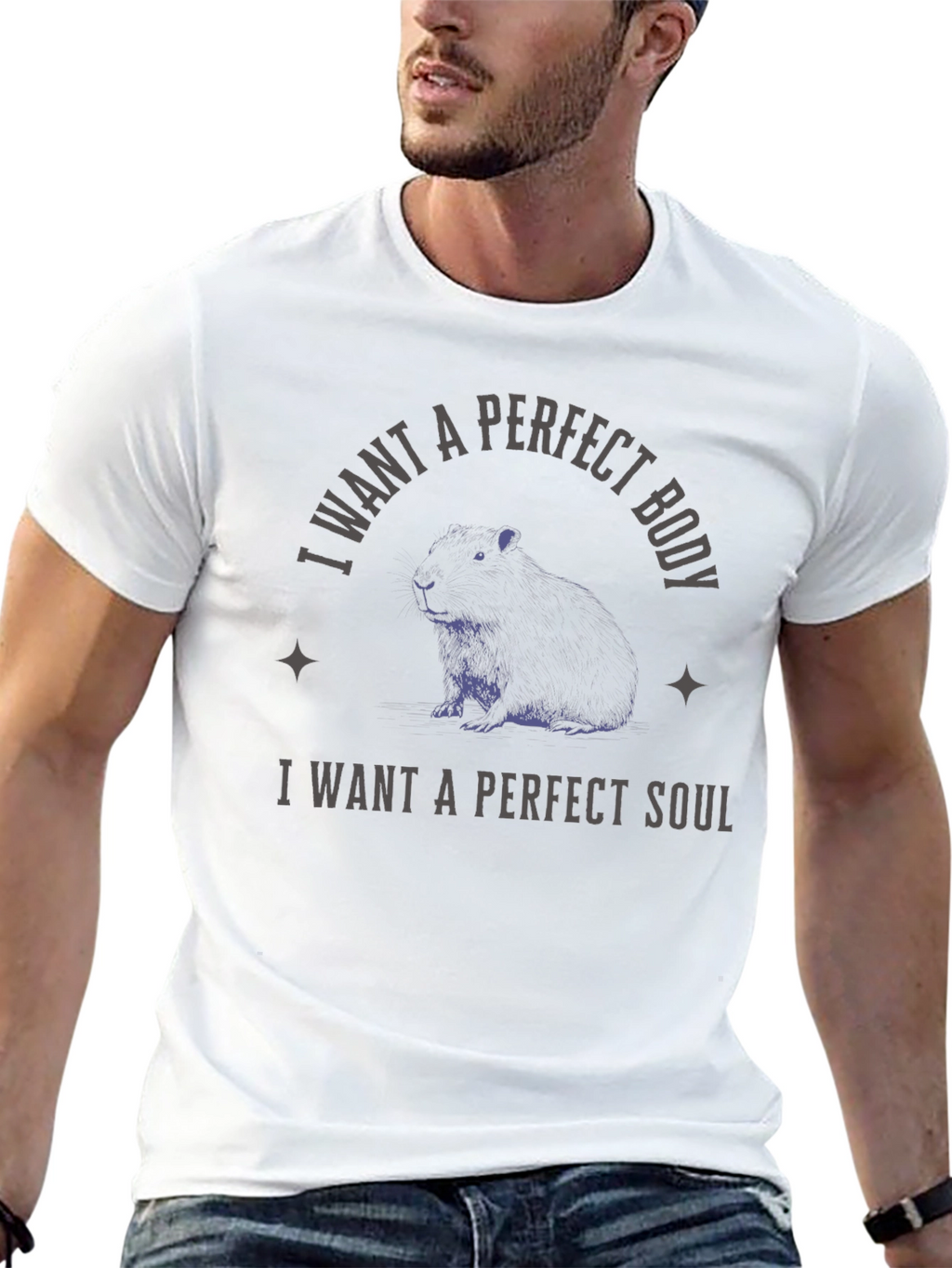 Perfect Body Guinea Pig Black Graphic Tee