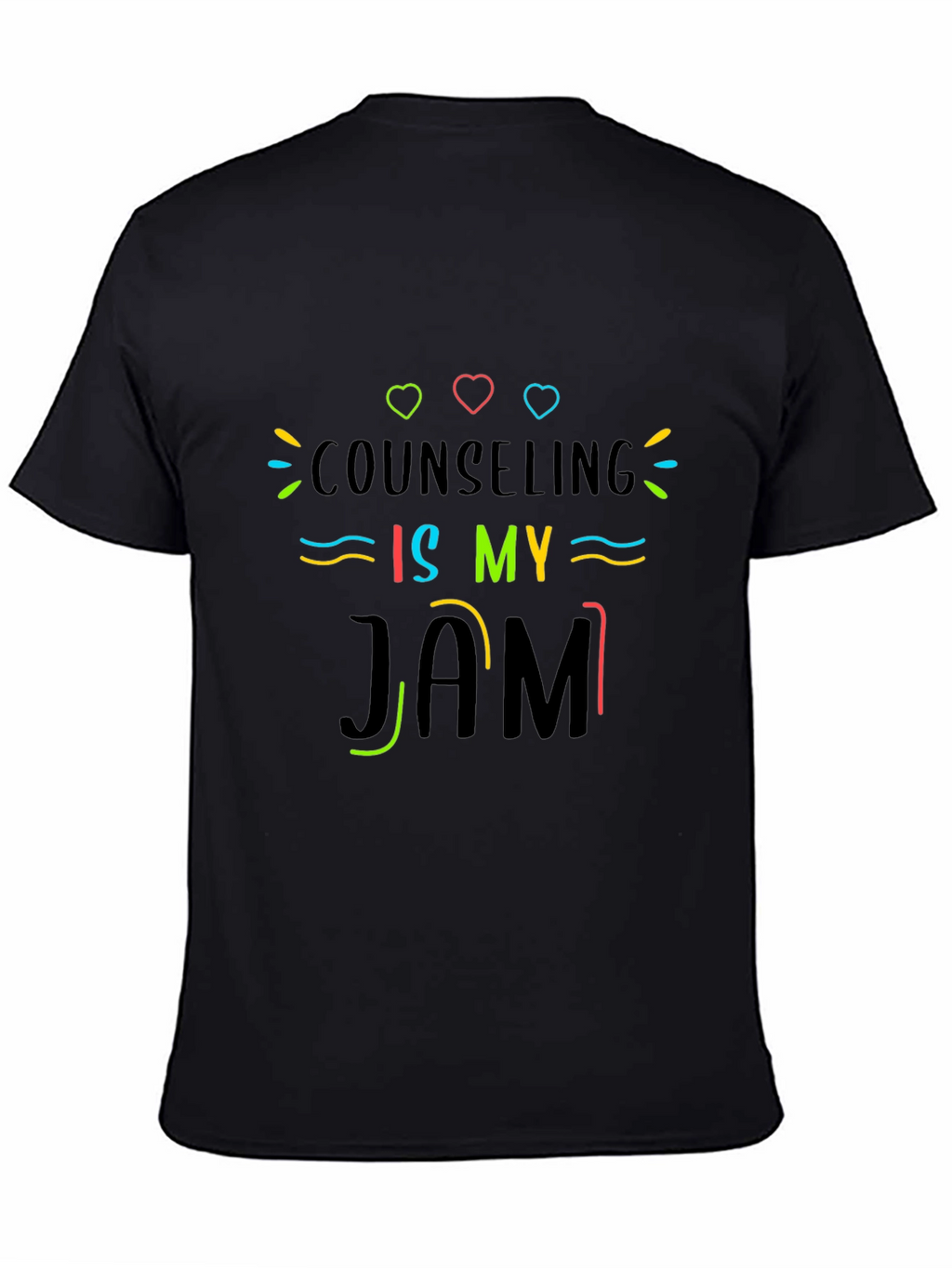 Counseling Is My Jam T-Shirt - Black Cotton Tee