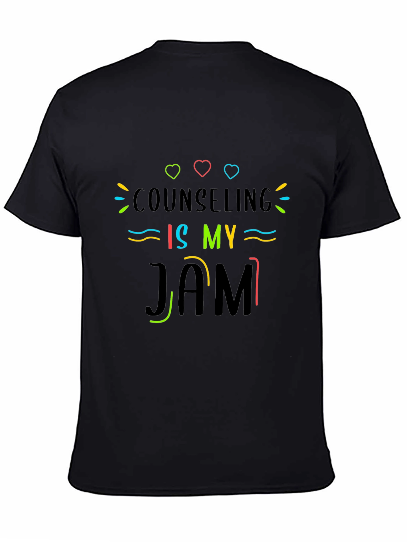 Counseling Is My Jam T-Shirt - Black Cotton Tee