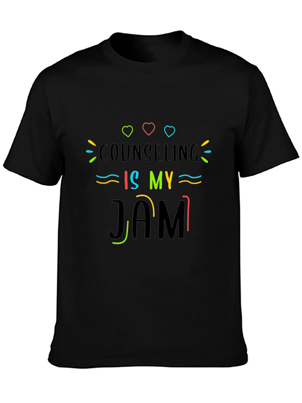 Counseling Is My Jam T-Shirt - Black Cotton Tee