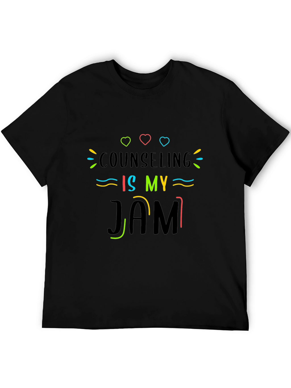Counseling Is My Jam T-Shirt - Black Cotton Tee