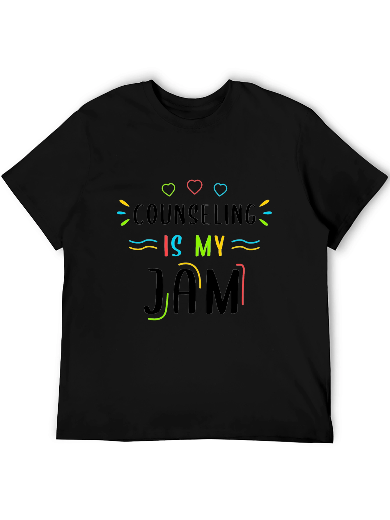 Counseling Is My Jam T-Shirt - Black Cotton Tee