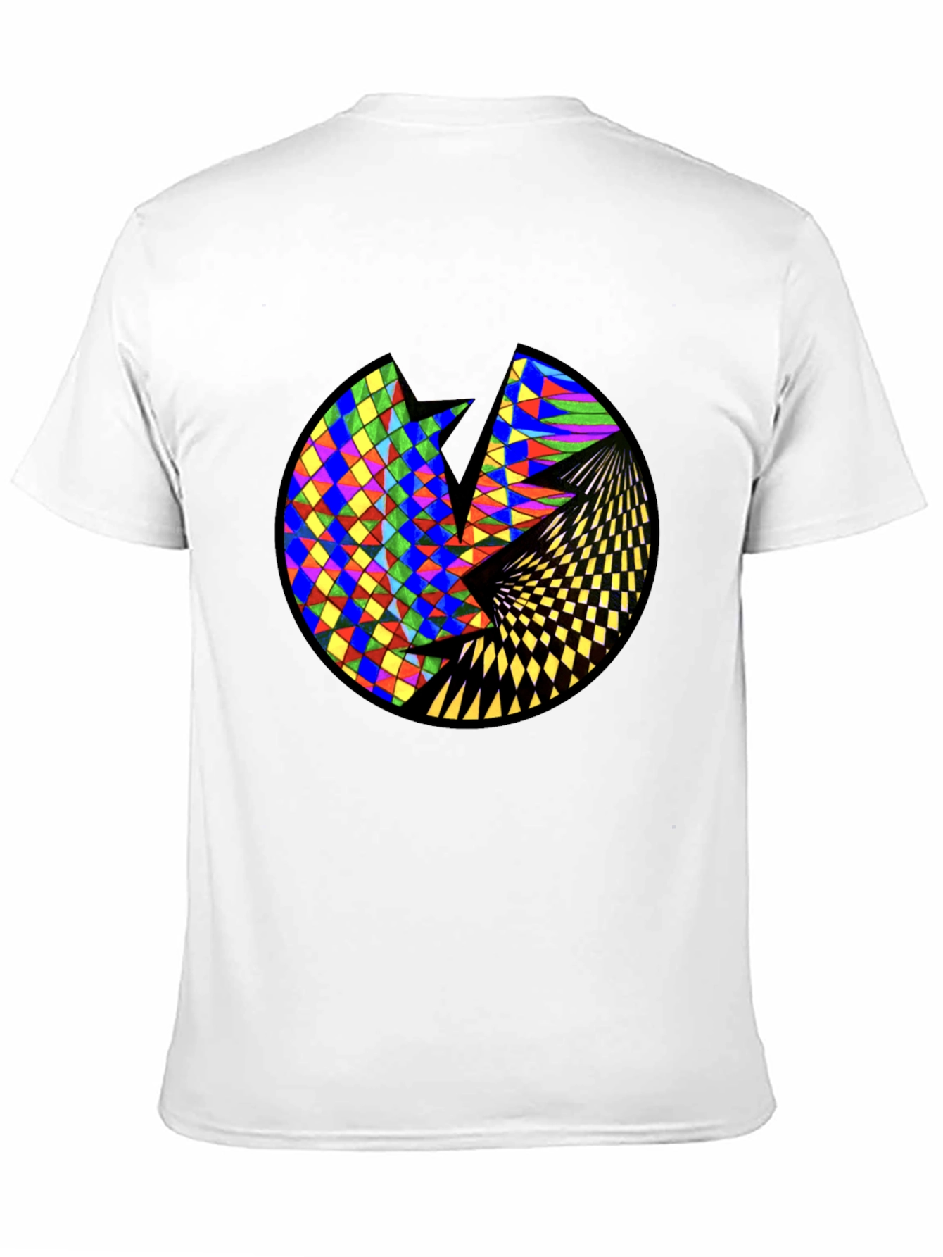 Geometric Circle Graphic Black T-Shirt