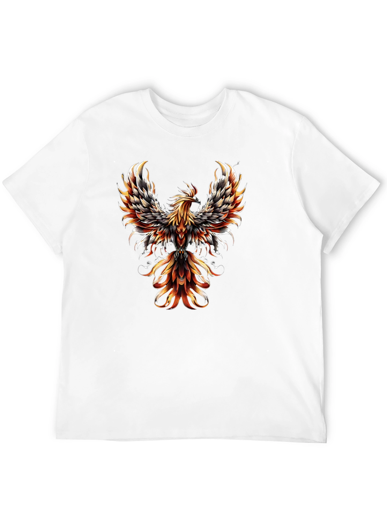 Phoenix Graphic Print Black T-Shirt