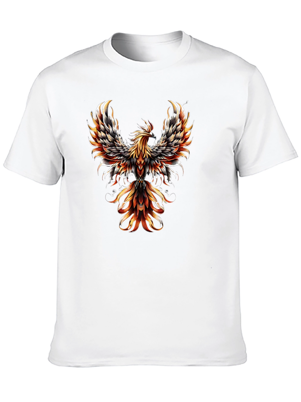 Phoenix Graphic Print Black T-Shirt