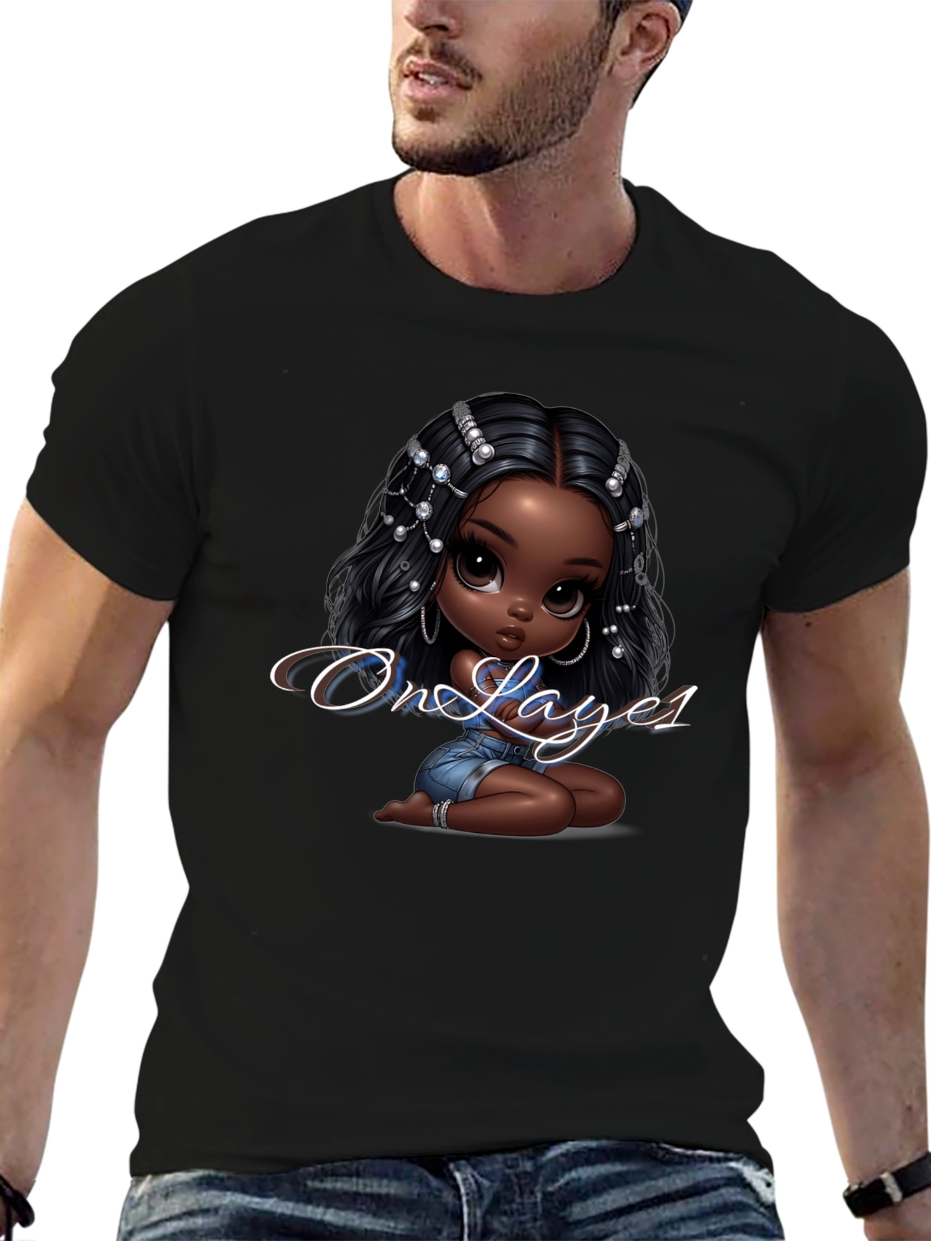 Stylish Graphic T-Shirt - On Layes1 Design