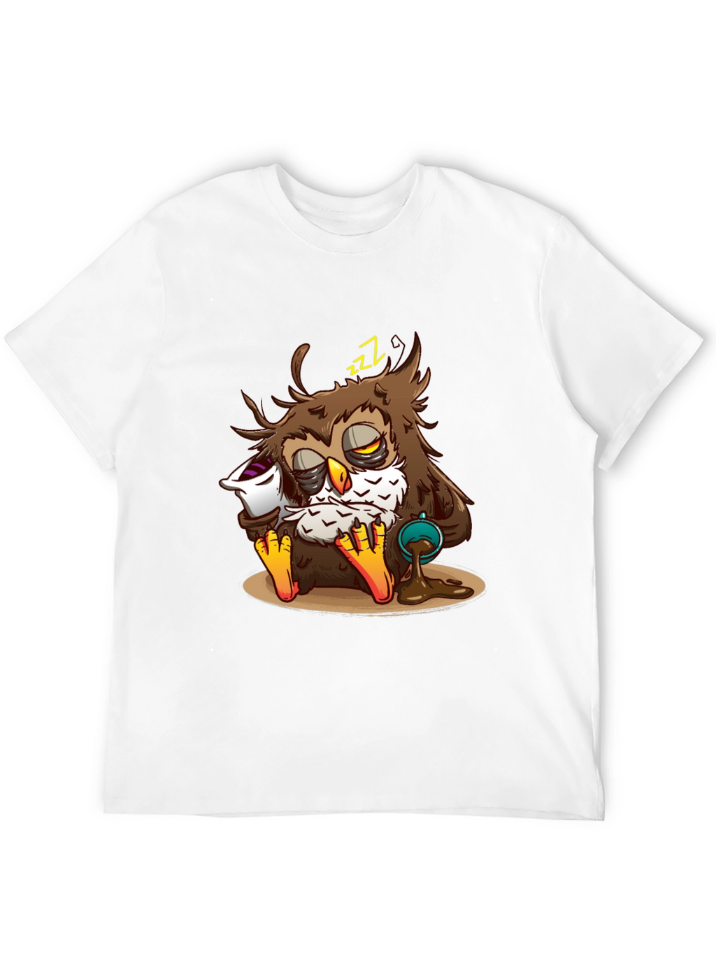 Sleepy Owl Coffee T-Shirt - Unisex Black Tee