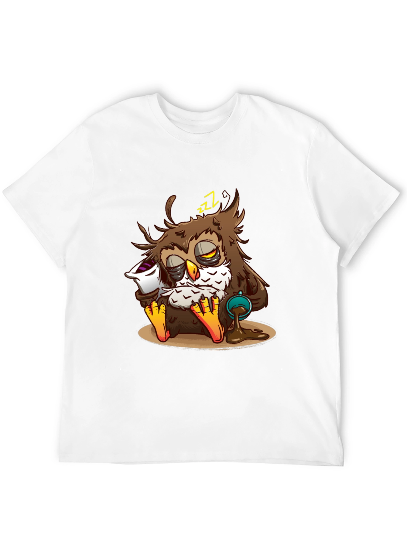 Sleepy Owl Coffee T-Shirt - Unisex Black Tee