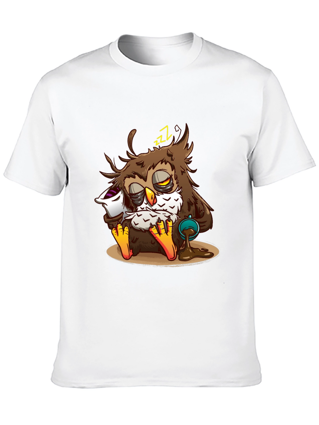 Sleepy Owl Coffee T-Shirt - Unisex Black Tee