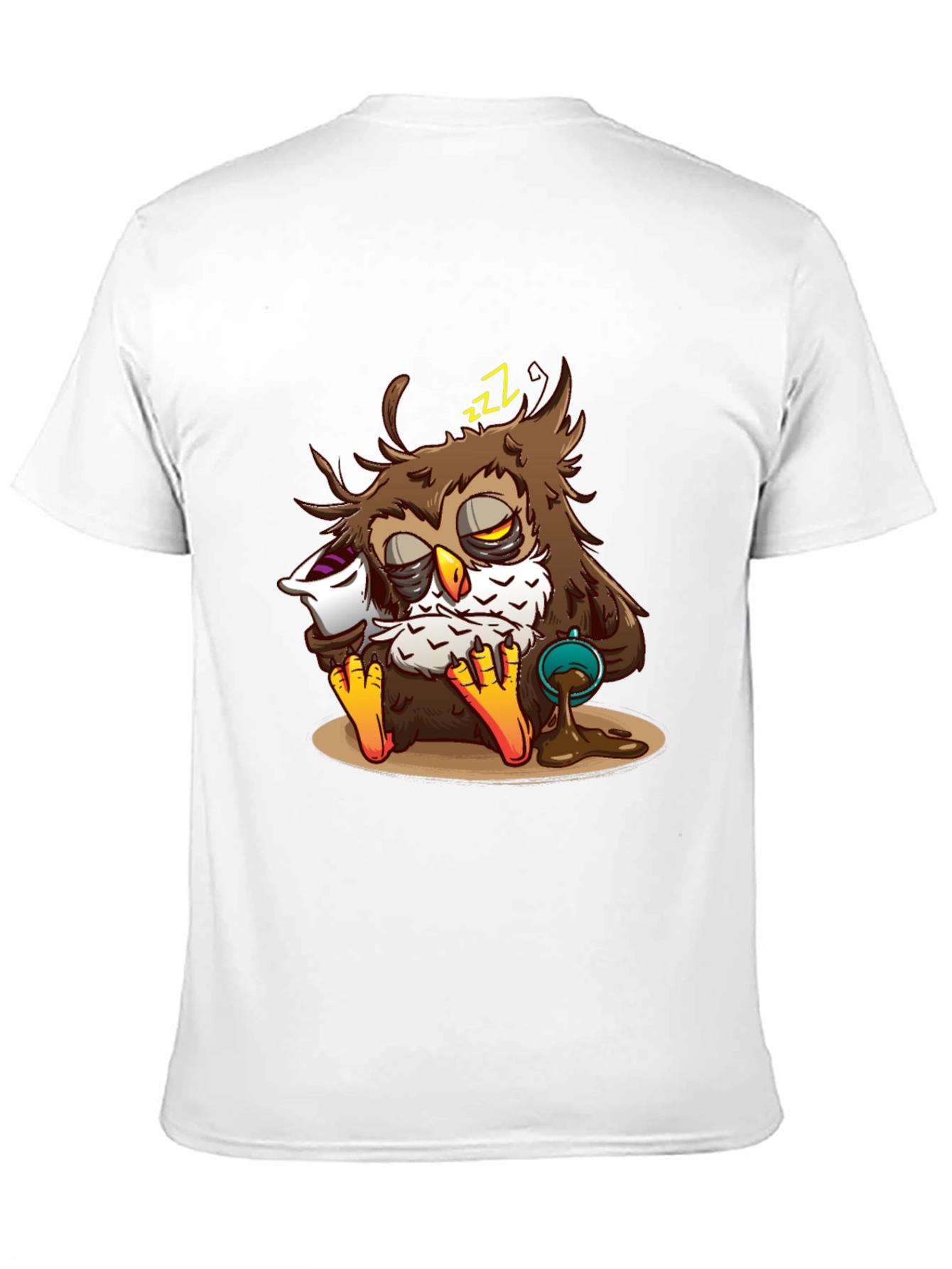 Sleepy Owl Coffee T-Shirt - Unisex Black Tee
