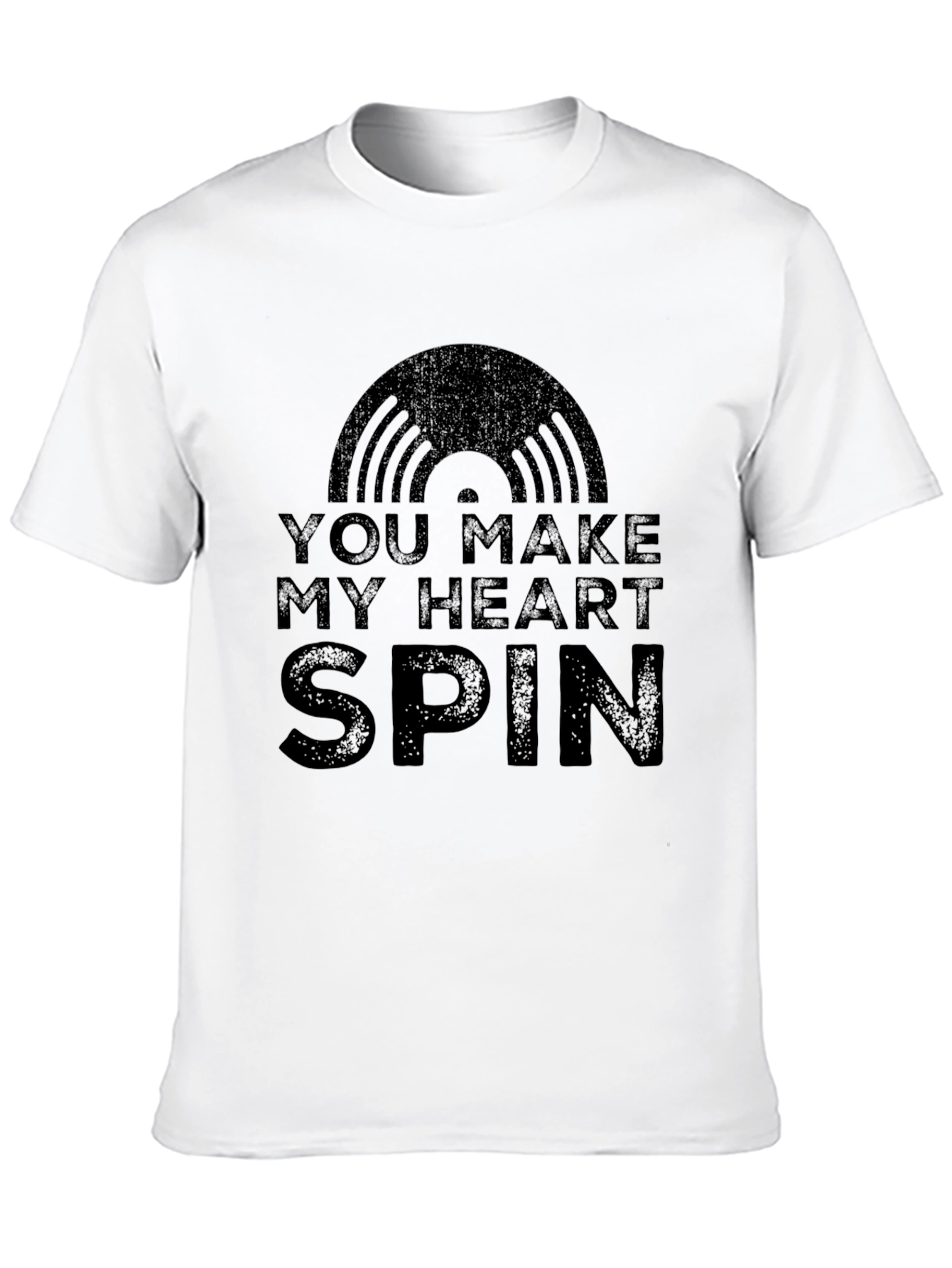 You Make My Heart Spin Black T-Shirt
