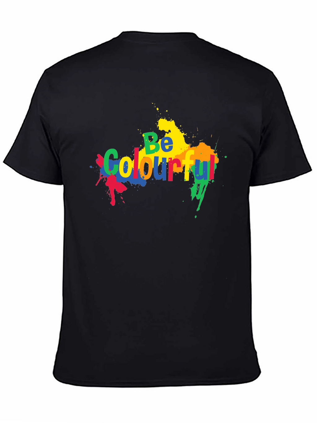Be Colourful Black Graphic T-Shirt