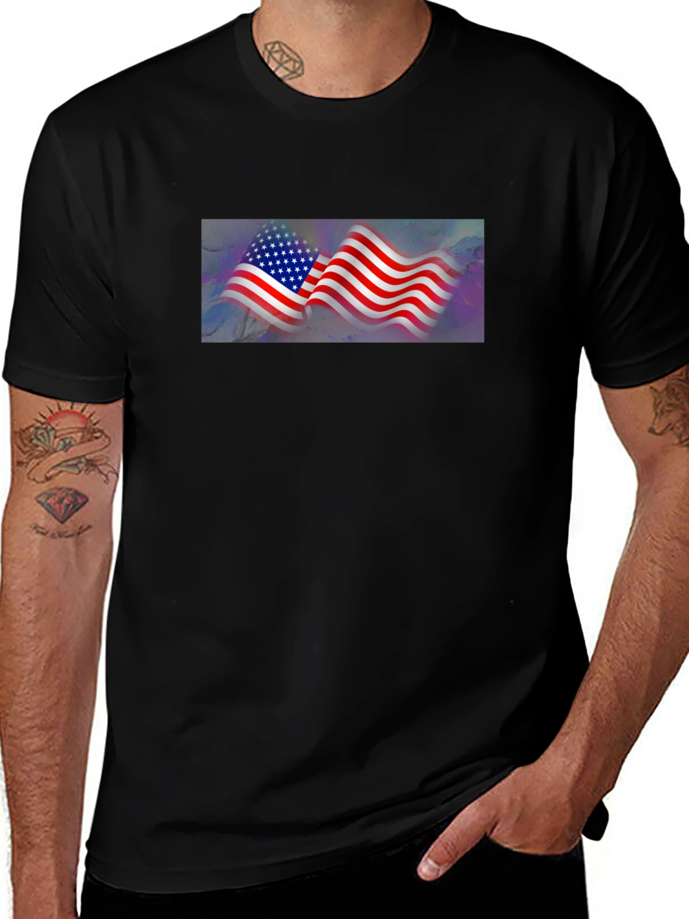 American Flag Graphic T-Shirt