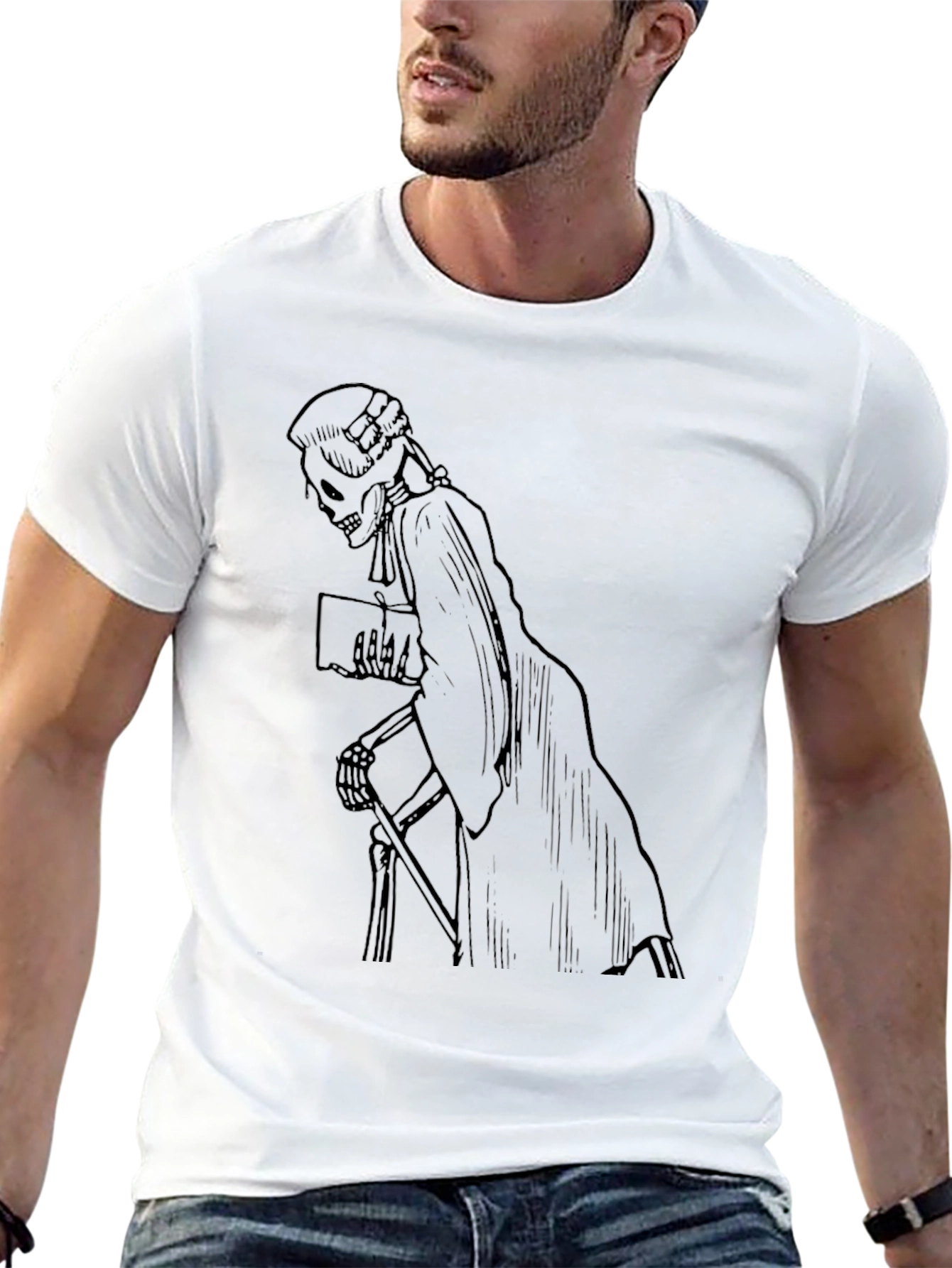Grim Reaper Lawyer Black Graphic Tee