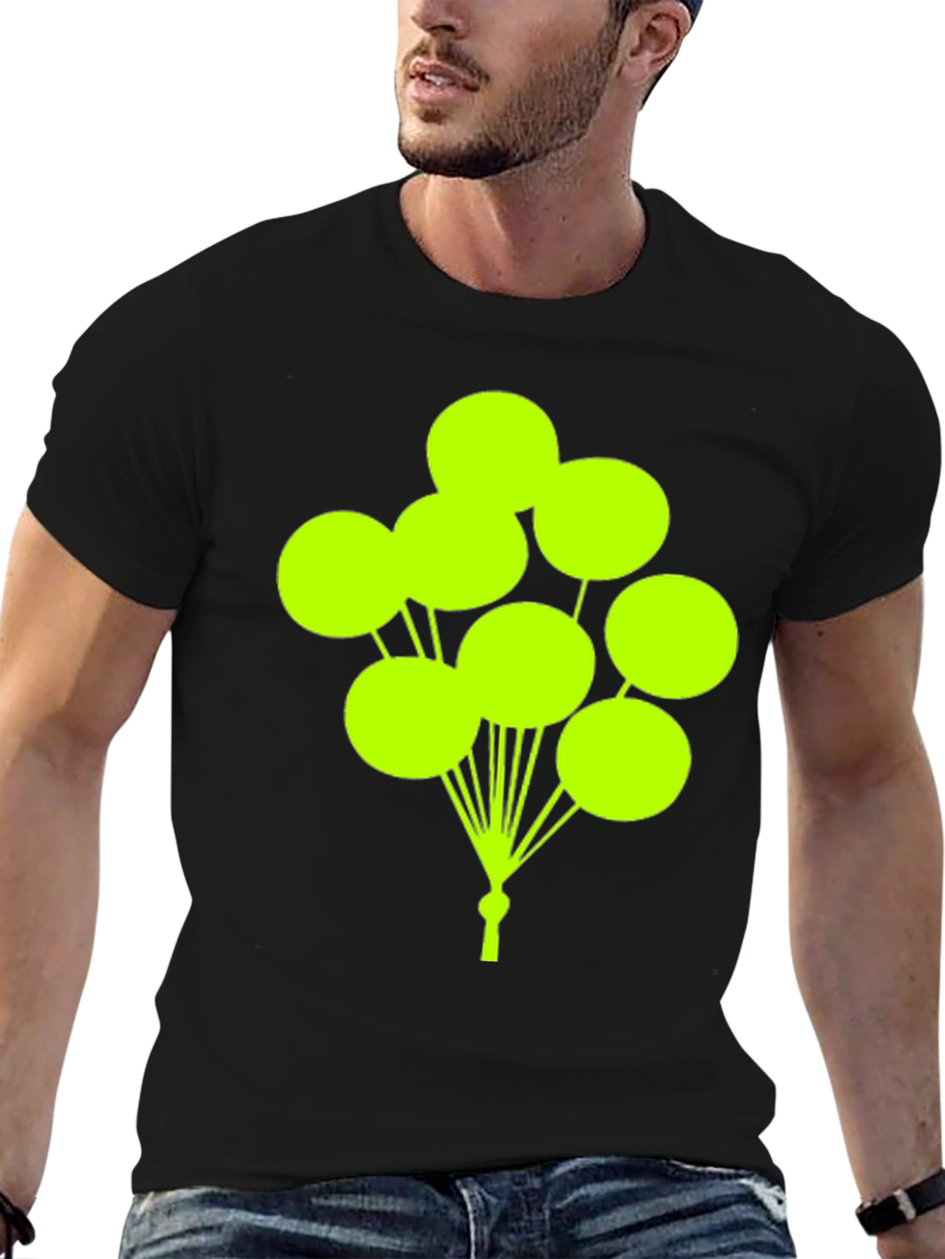 Balloon Graphic Tee - Fun & Stylish Black T-Shirt