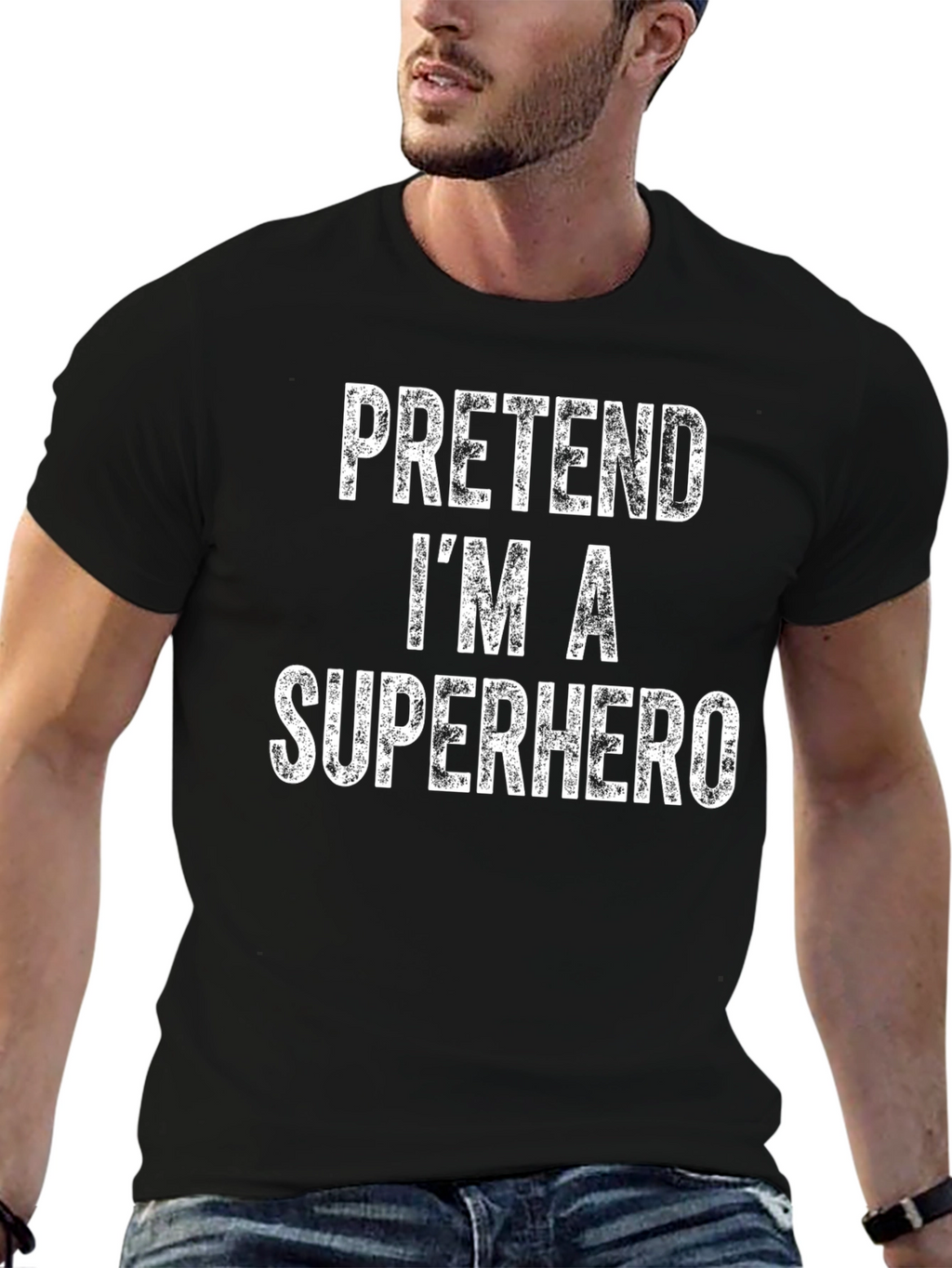 Pretend Im A Superhero Black T-Shirt