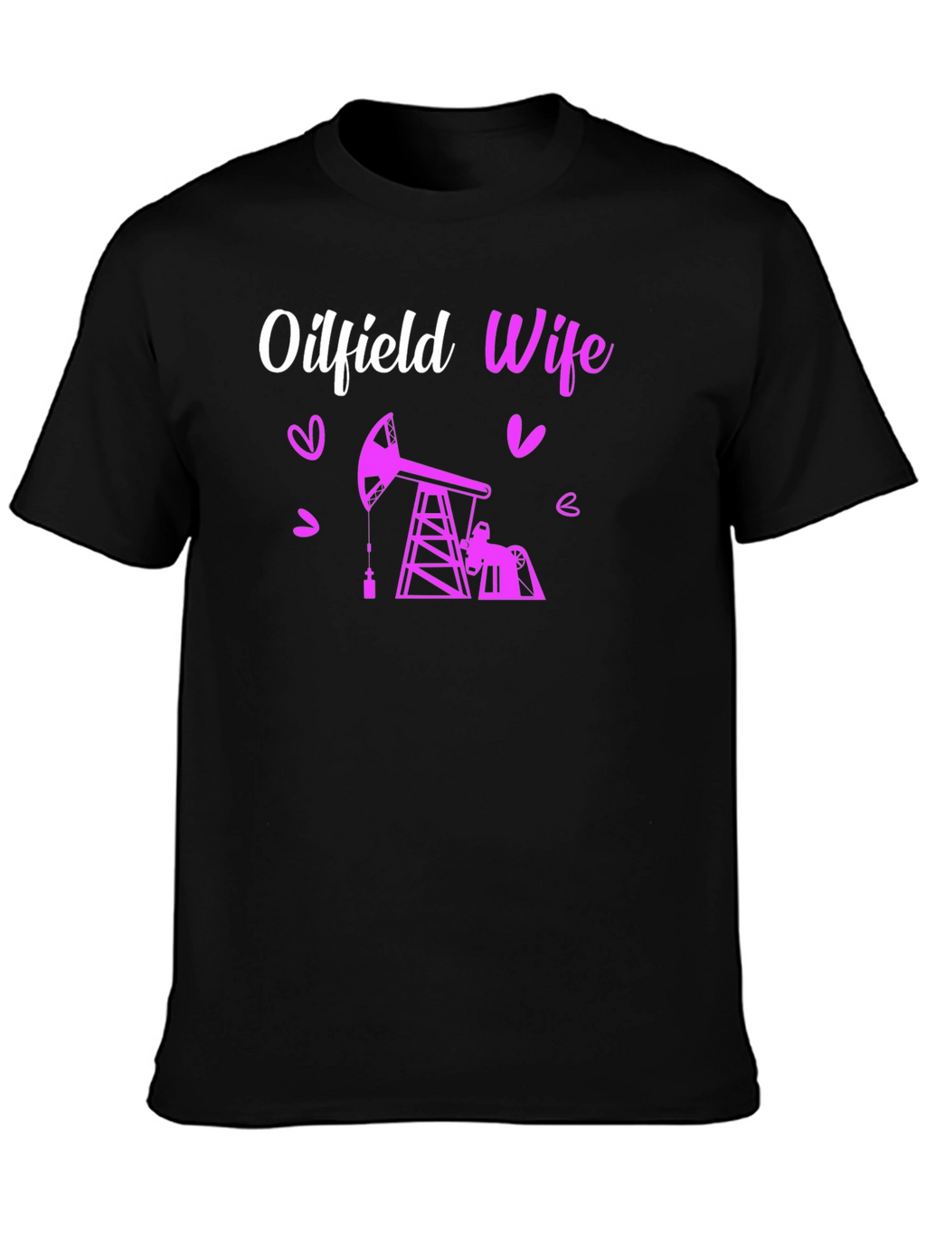 Oilfield Wife Graphic T-Shirt - Black Crew Neck