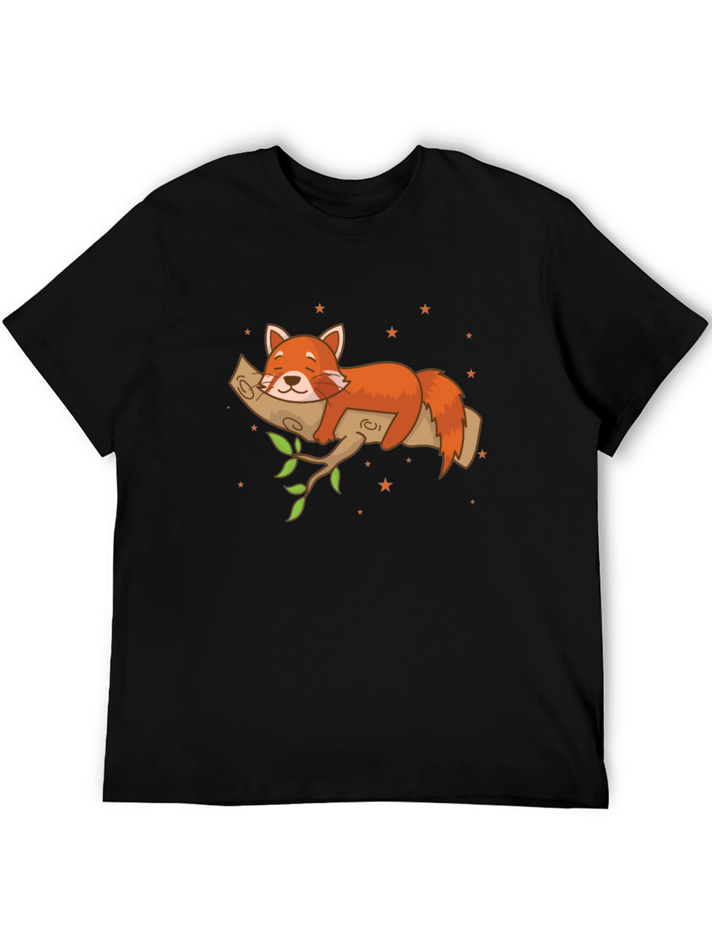 Red Panda on Branch T-Shirt - Relaxed Fit