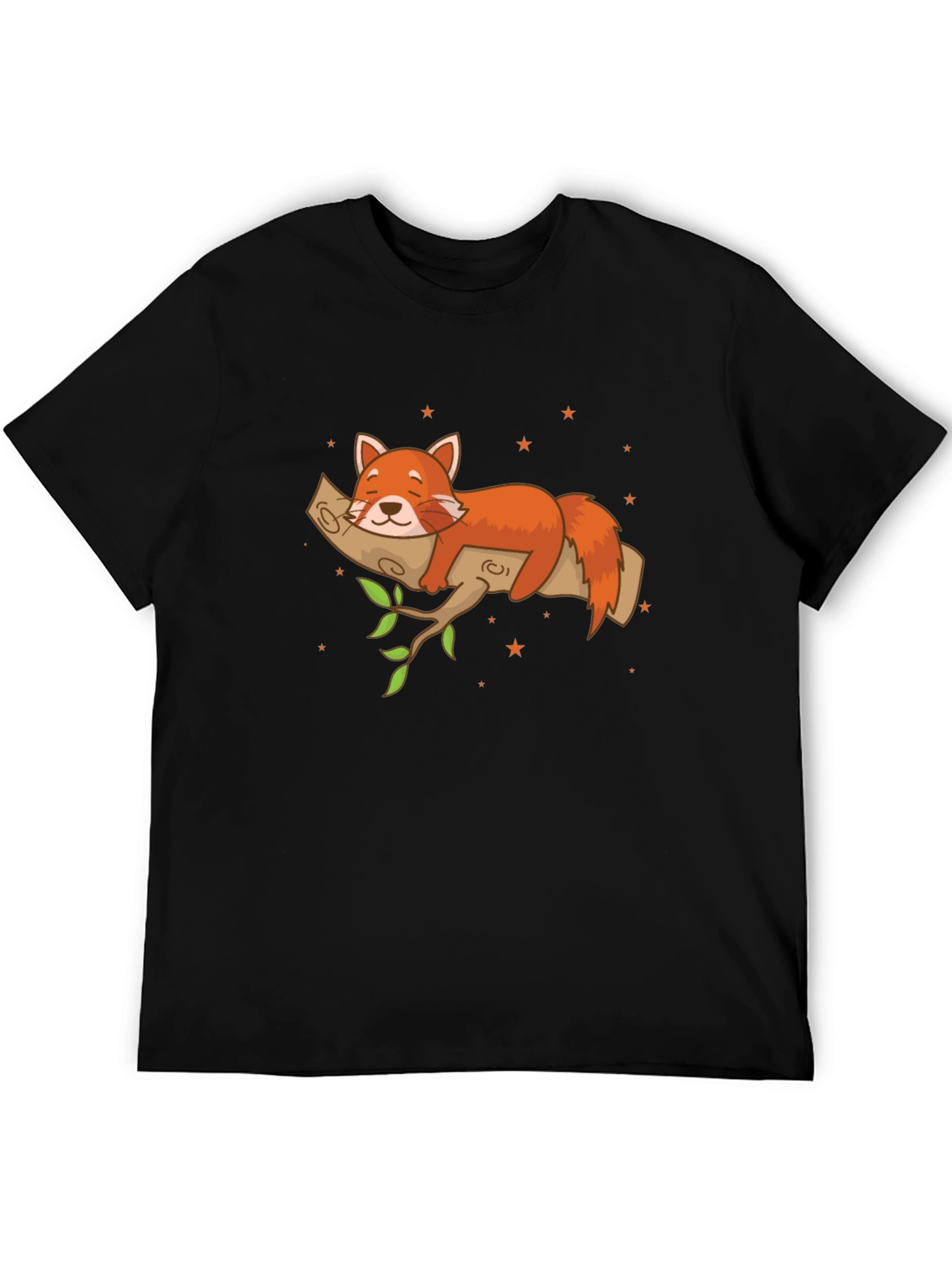 Red Panda on Branch T-Shirt - Relaxed Fit