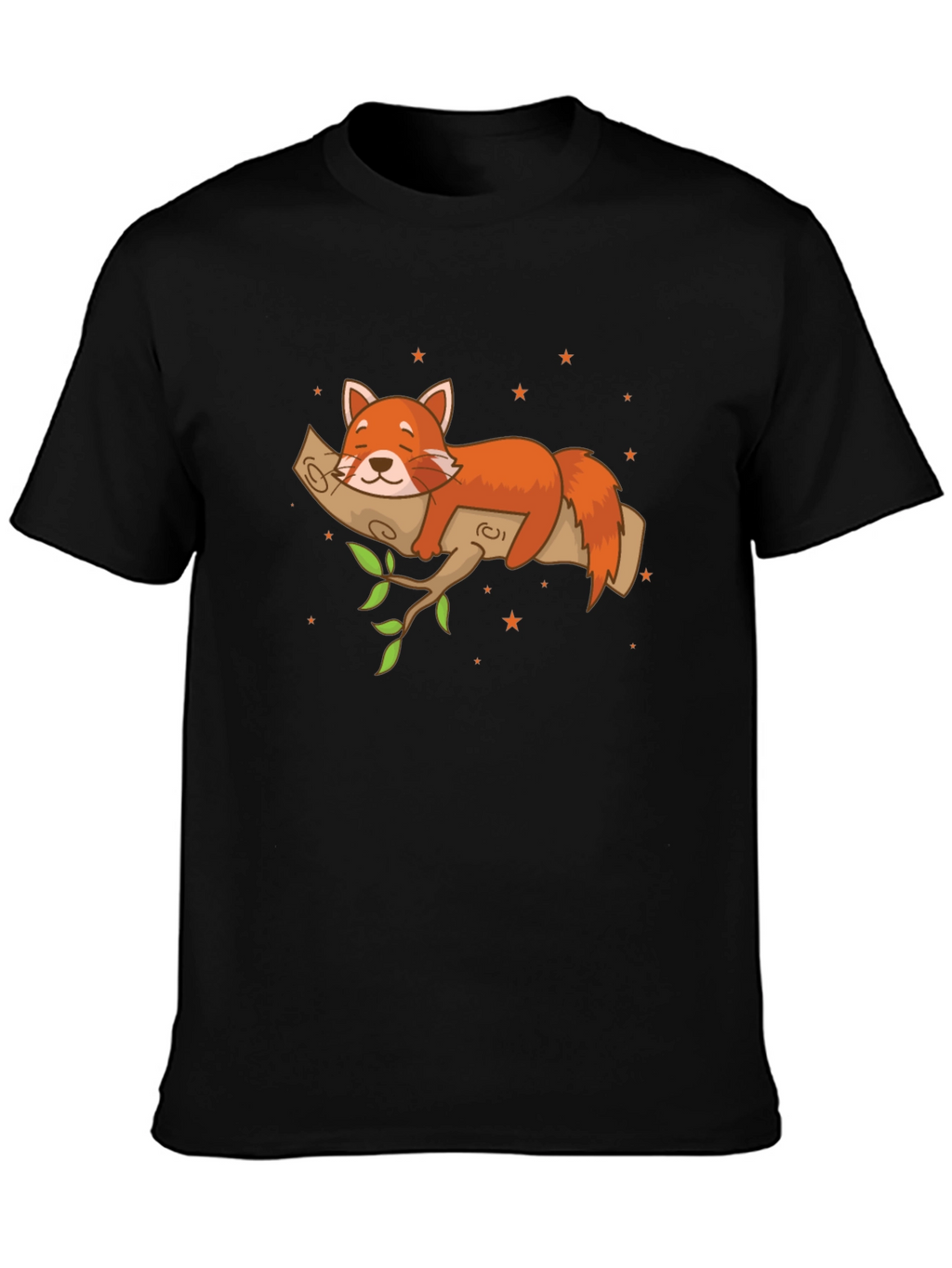 Red Panda on Branch T-Shirt - Relaxed Fit