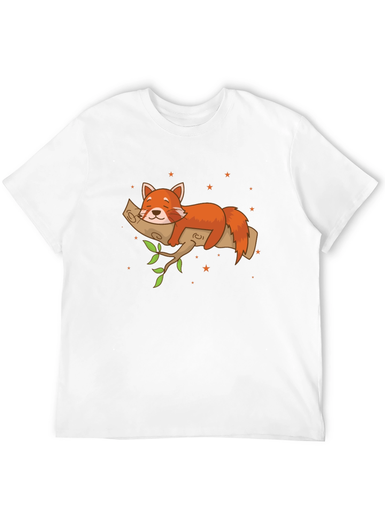 Red Panda on Branch T-Shirt - Relaxed Fit