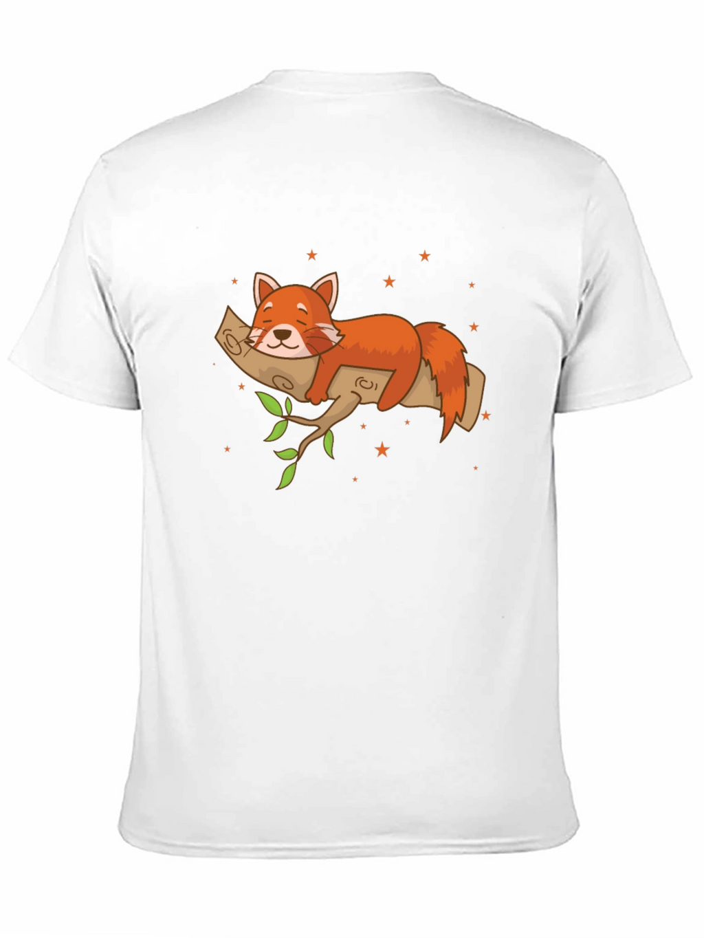Red Panda on Branch T-Shirt - Relaxed Fit
