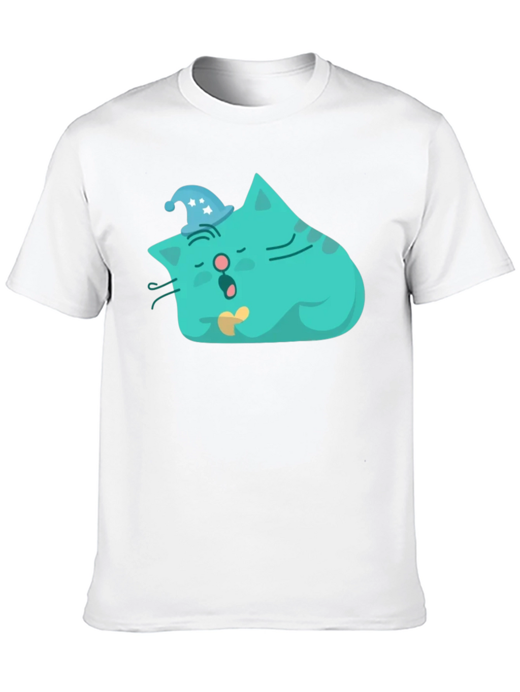 Sleeping Cat Graphic Tee - Black