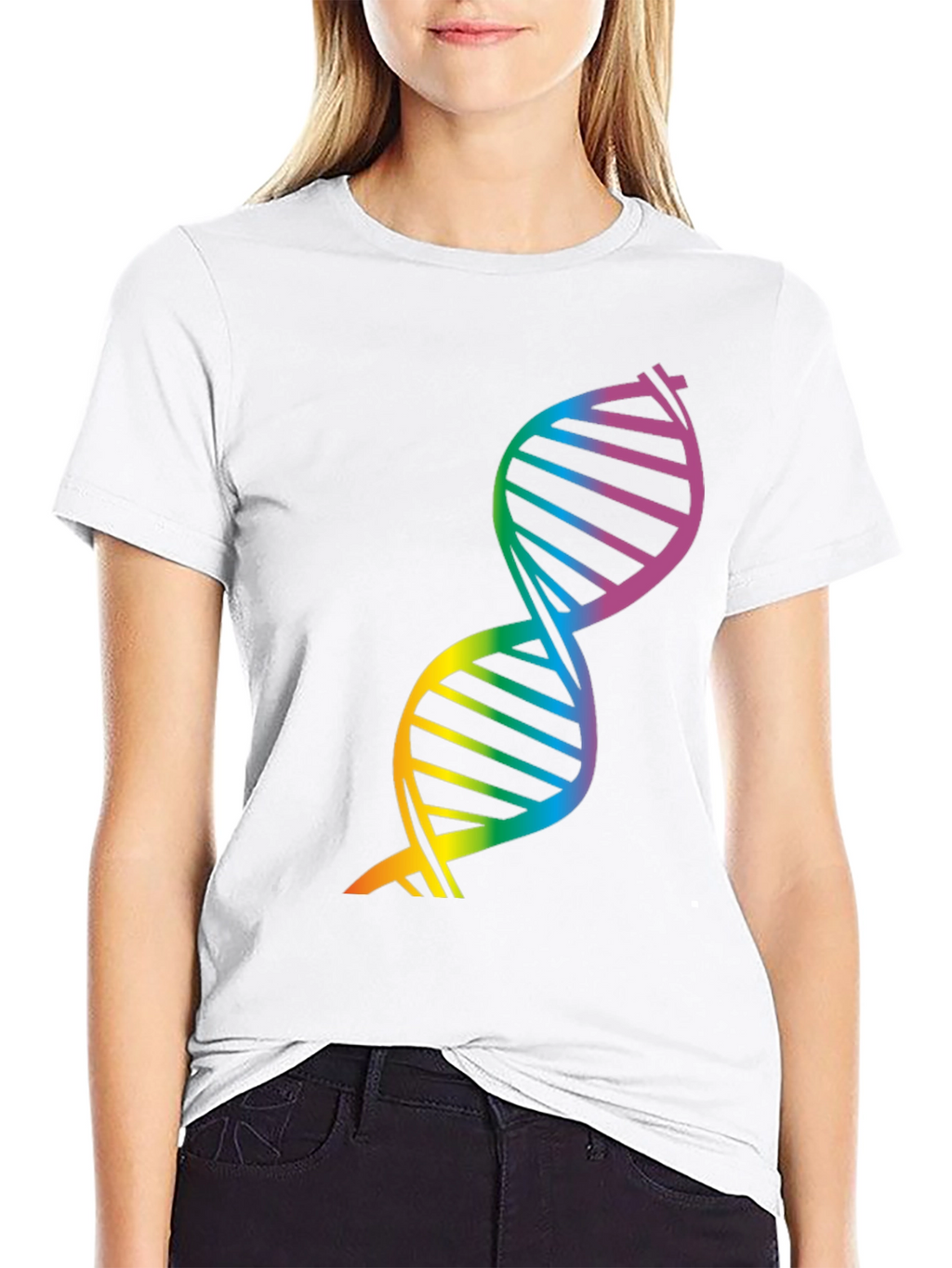 Rainbow DNA Graphic Tee - Science Pride