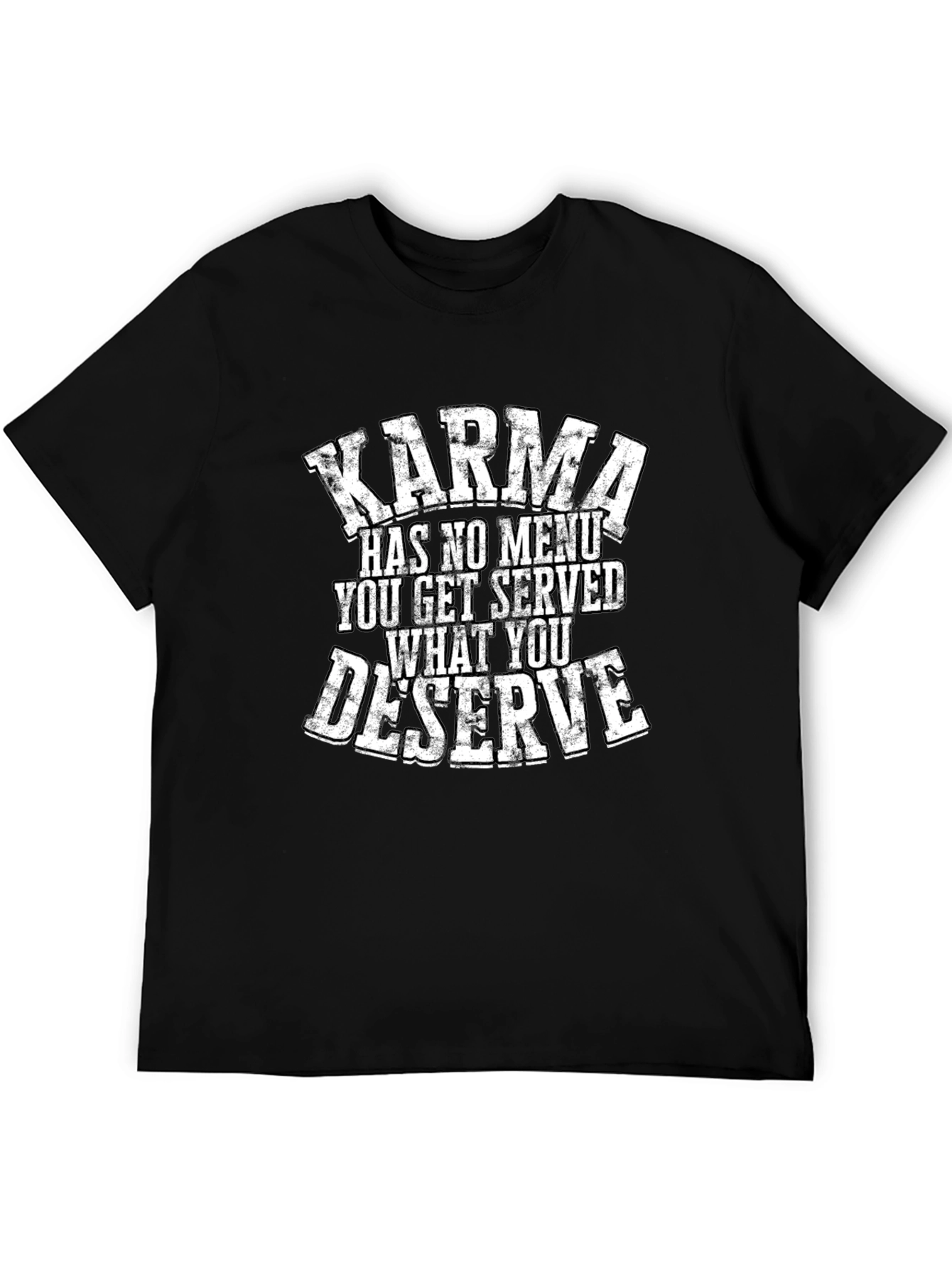 Karma Quote Graphic Tee - Black