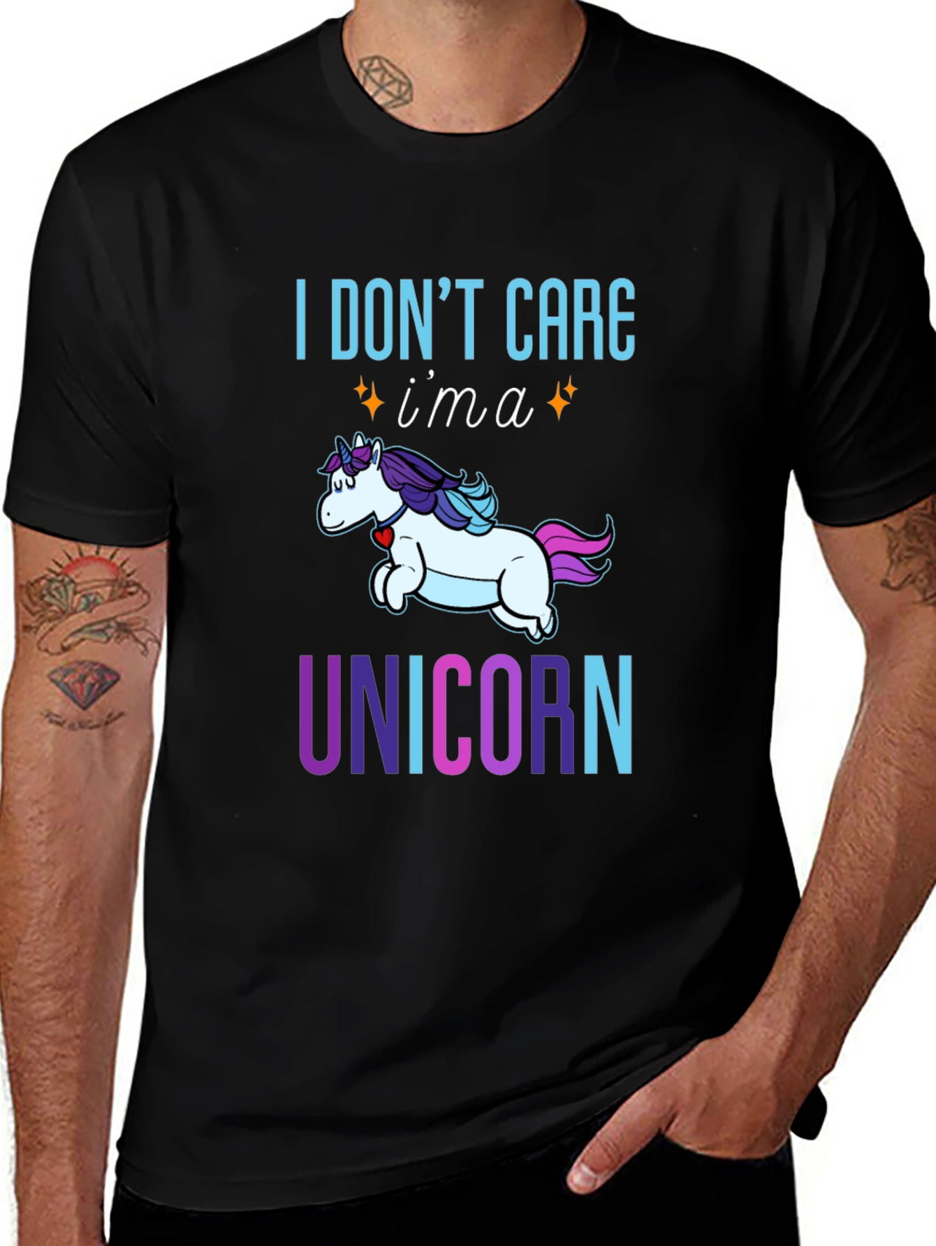 I Dont Care Im a Unicorn Graphic Tee