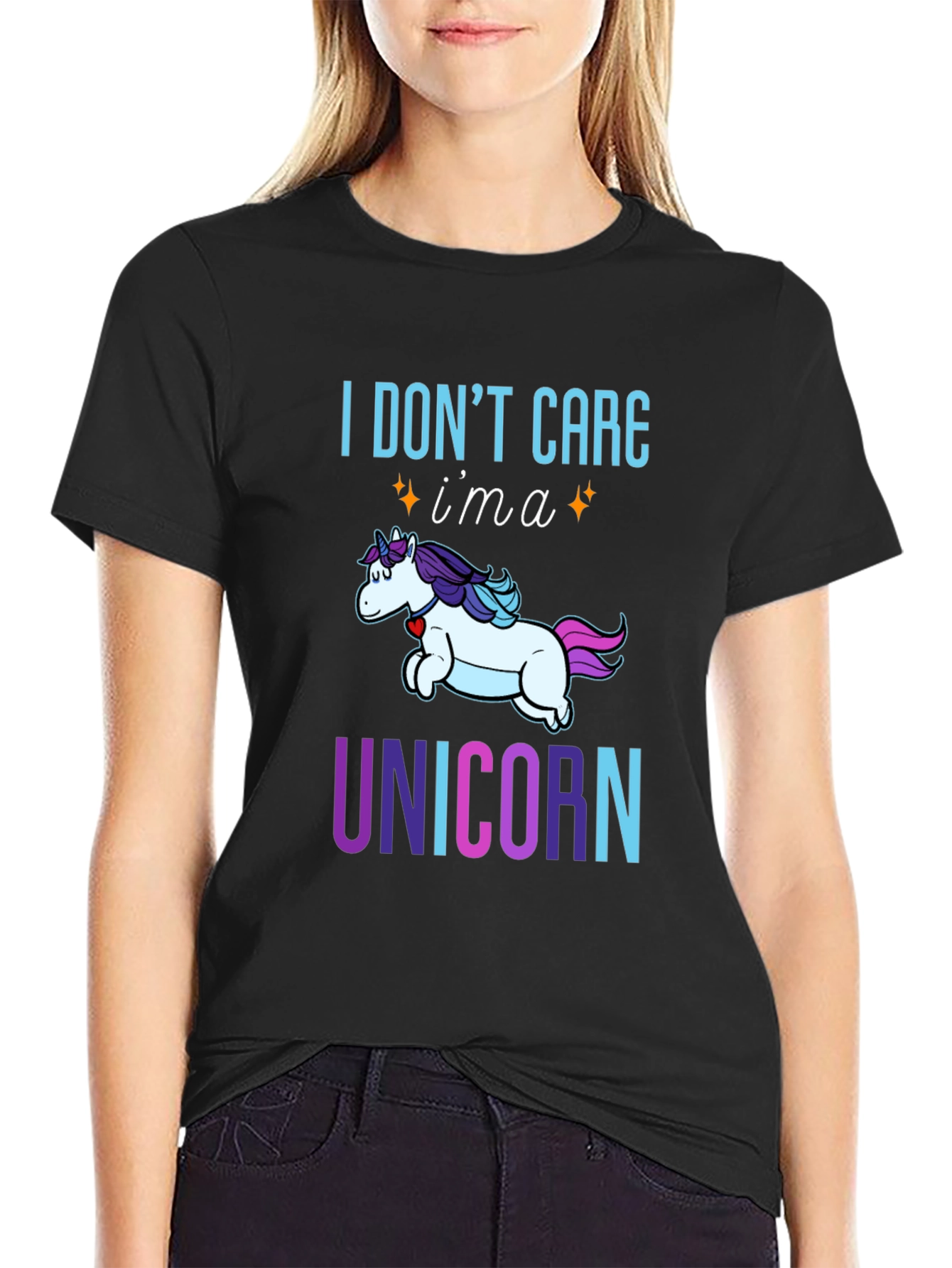 I Dont Care Im a Unicorn Graphic Tee
