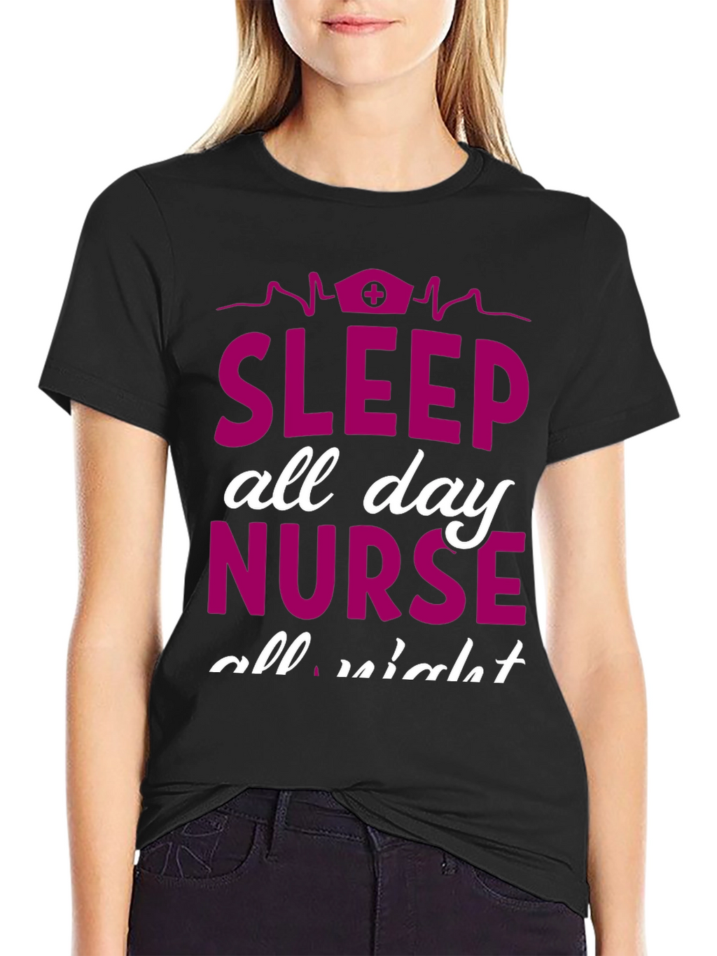 Sleep All Day Nurse T-Shirt