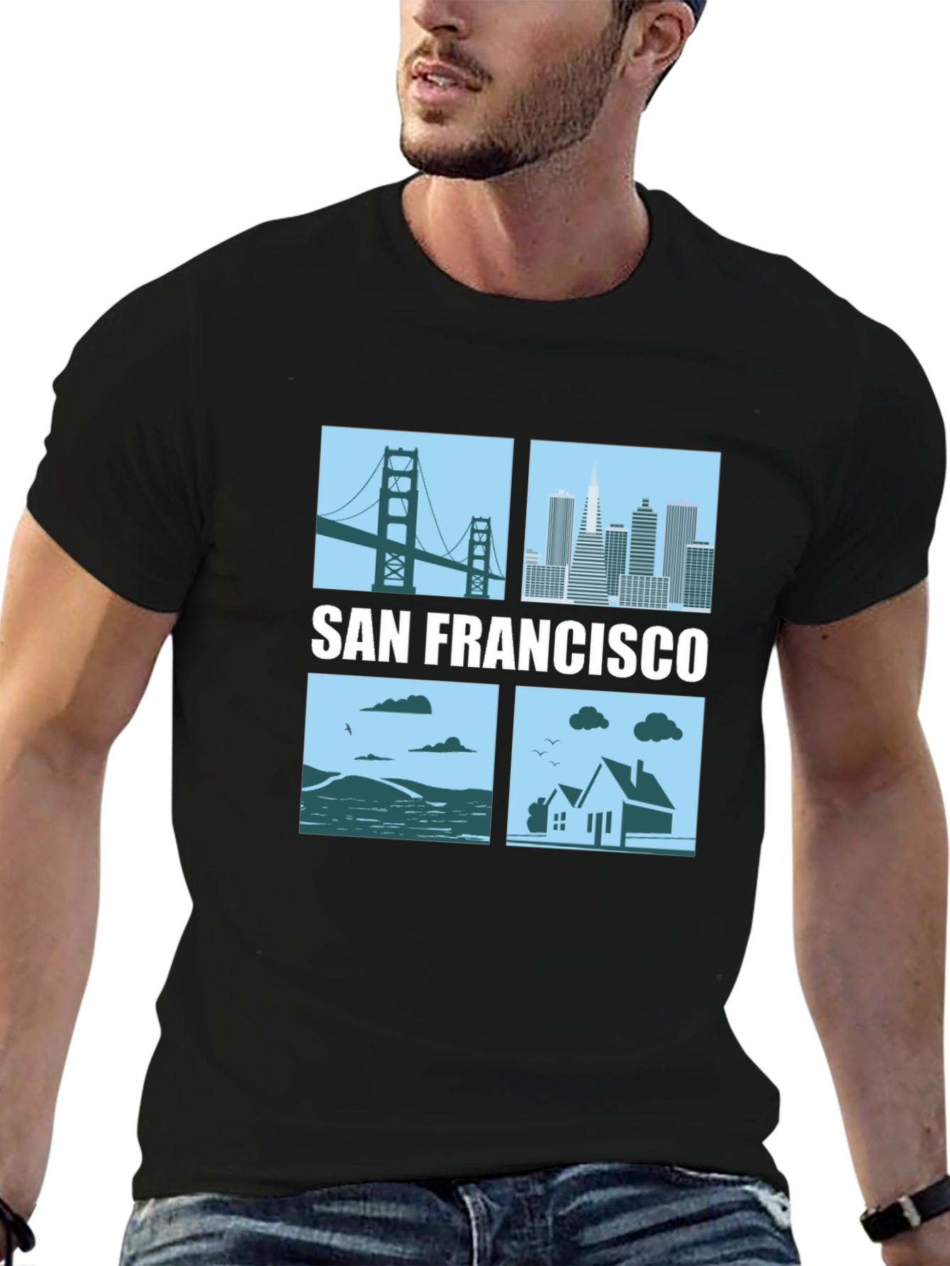 San Francisco Cityscape Graphic T-Shirt