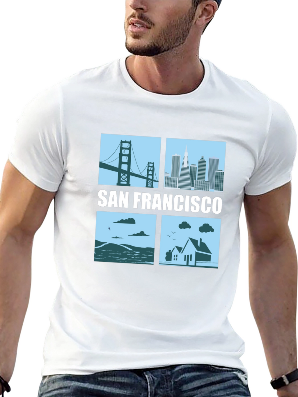 San Francisco Cityscape Graphic T-Shirt