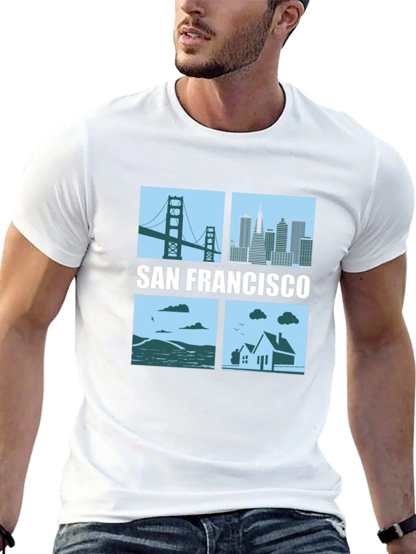 San Francisco Cityscape Graphic T-Shirt
