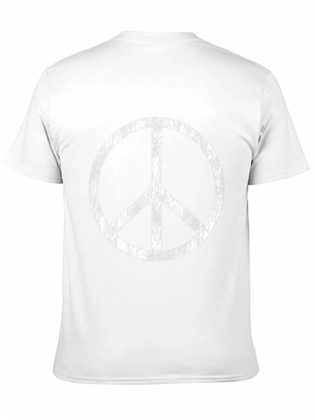 Peace Sign Graphic Tee - Black Cotton Blend T-Shirt