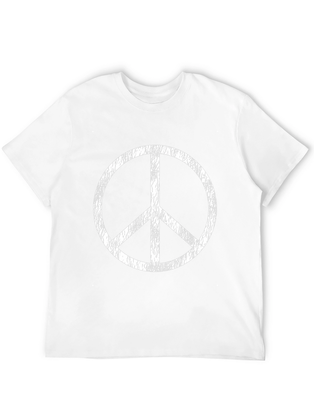 Peace Sign Graphic Tee - Black Cotton Blend T-Shirt