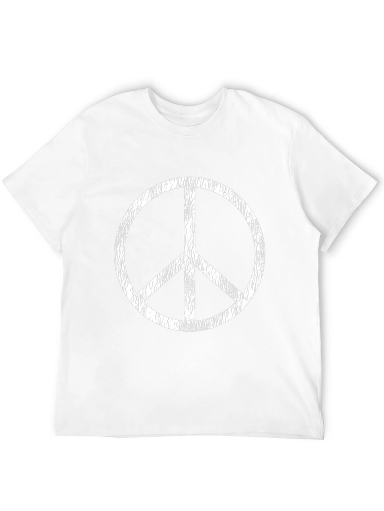 Peace Sign Graphic Tee - Black Cotton Blend T-Shirt