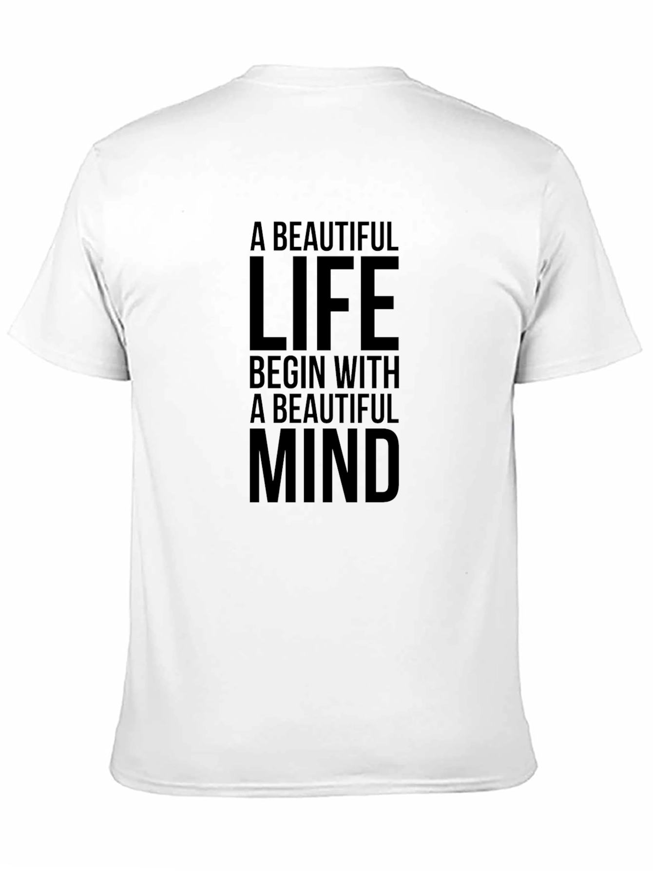 Inspirational Black T-Shirt: A Beautiful Mind