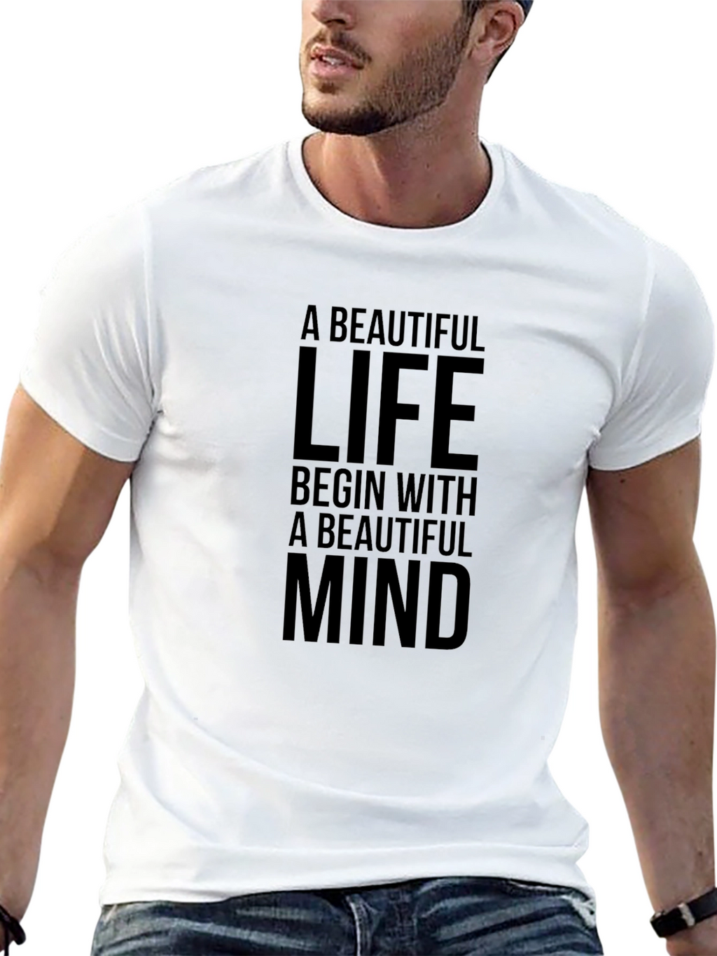Inspirational Black T-Shirt: A Beautiful Mind