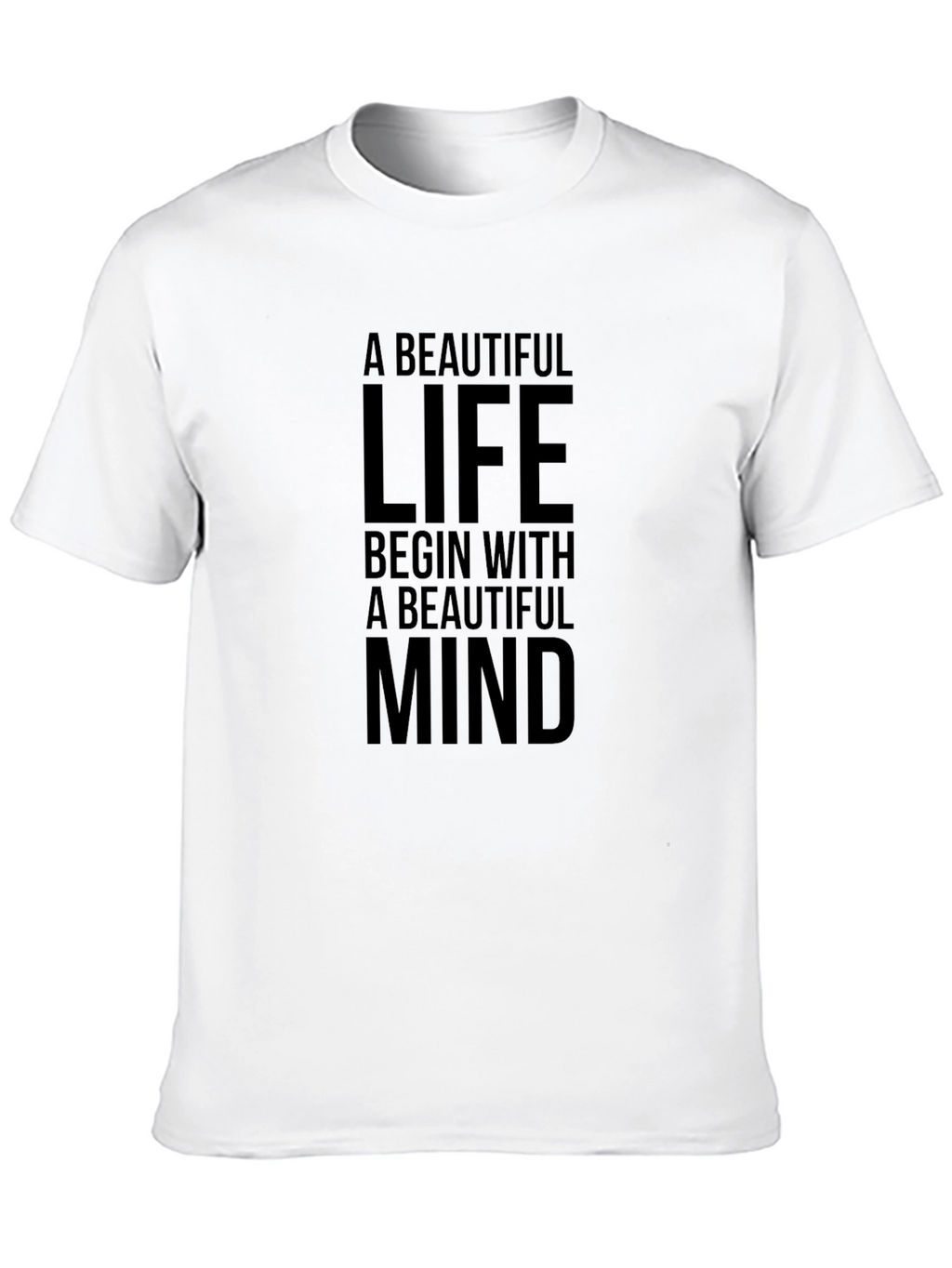 Inspirational Black T-Shirt: A Beautiful Mind