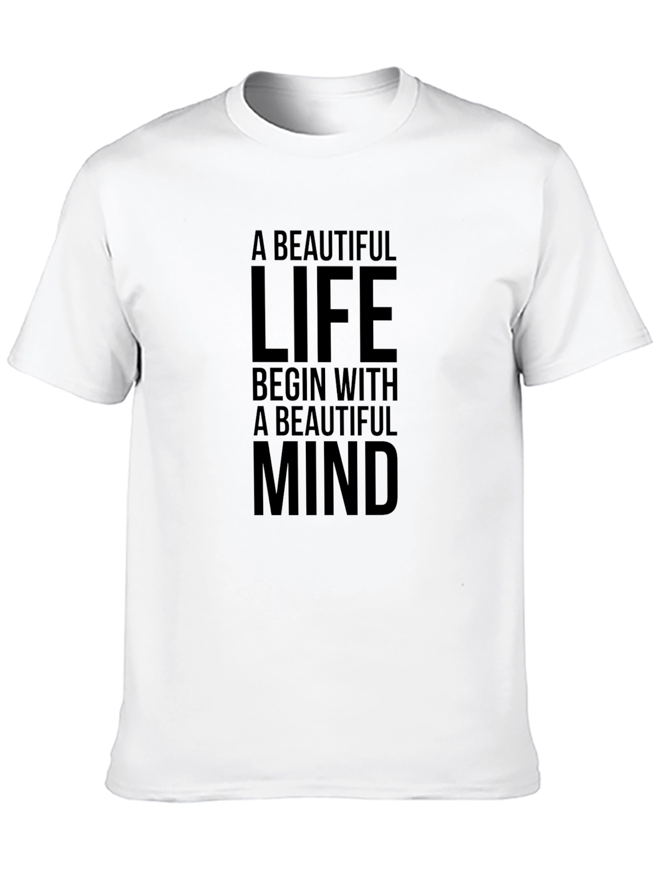 Inspirational Black T-Shirt: A Beautiful Mind