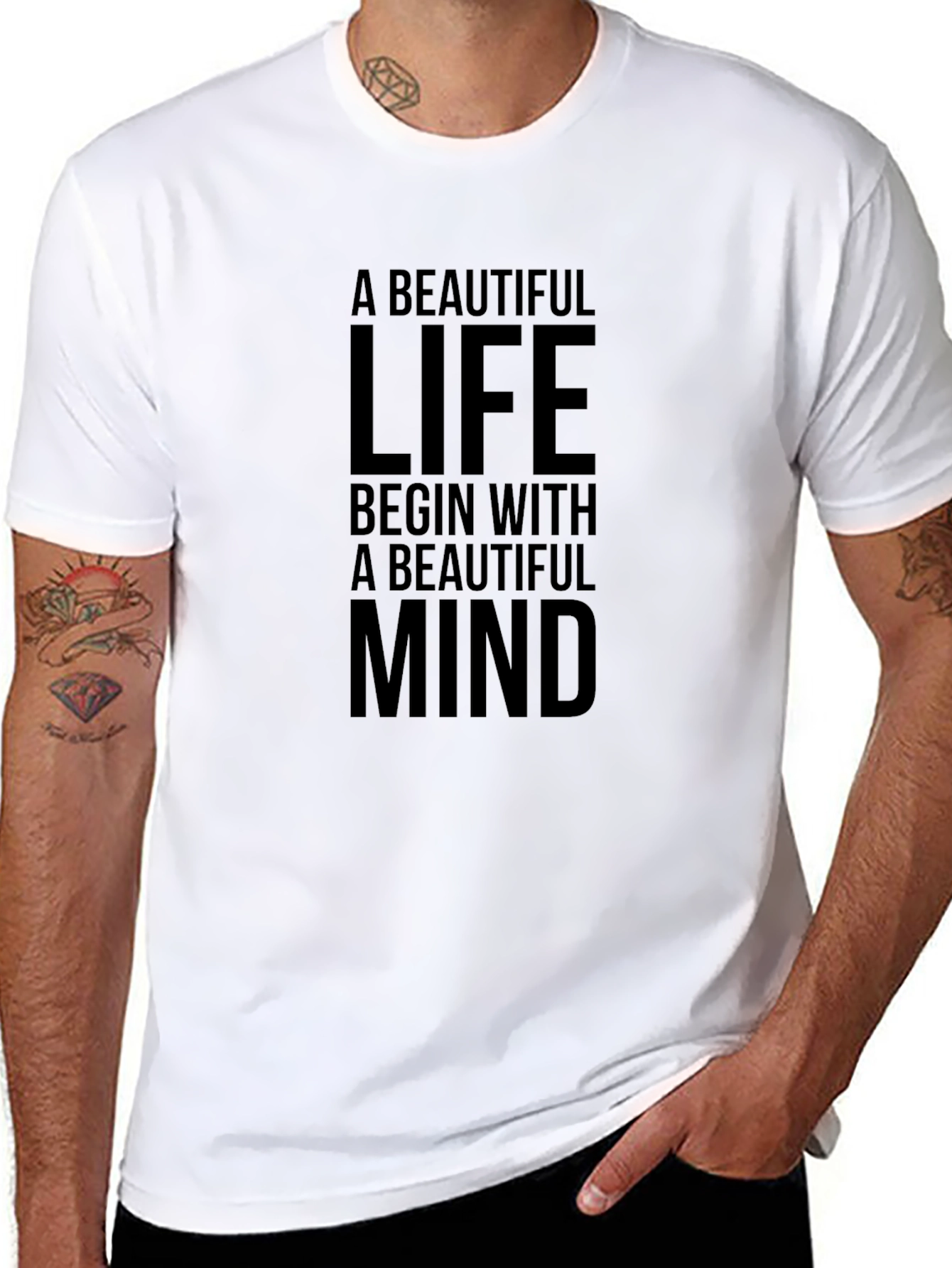 Inspirational Black T-Shirt: A Beautiful Mind