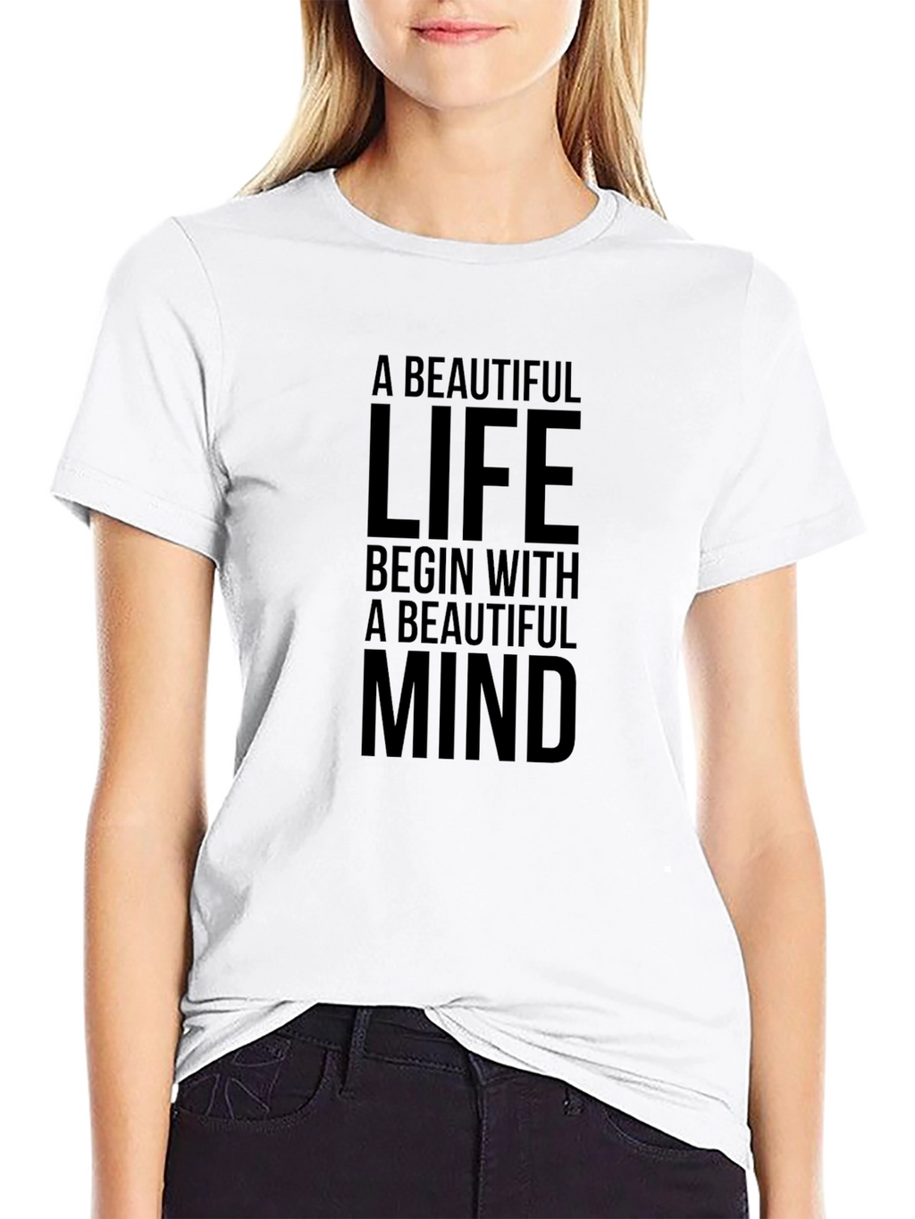 Inspirational Black T-Shirt: A Beautiful Mind
