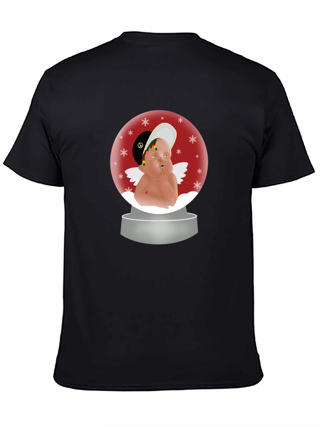 Rasta Angel Snow Globe T-Shirt