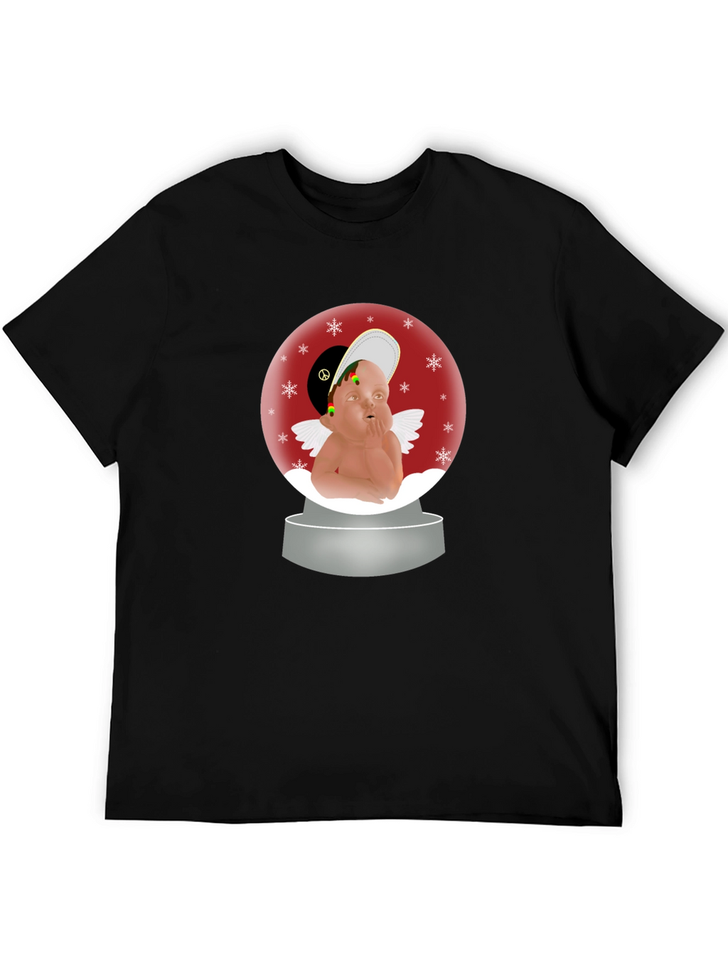 Rasta Angel Snow Globe T-Shirt