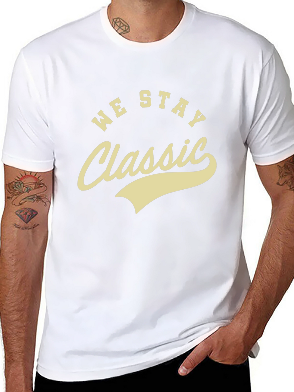 We Stay Classic Mens Black T-Shirt