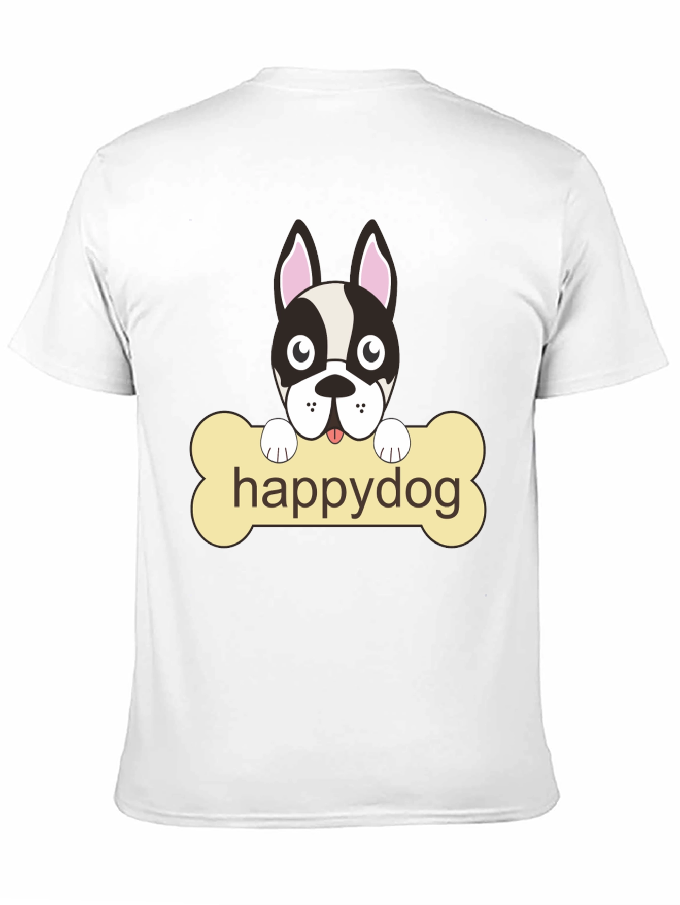 Happy Dog Black Graphic T-Shirt
