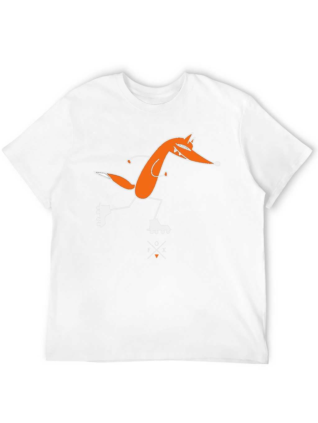 Skating Fox Graphic Tee - Black Cotton T-Shirt